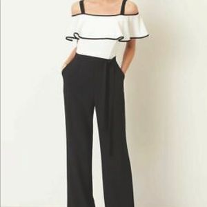 Eliza J Off the Shoulder Ruffled Jumpsuit
